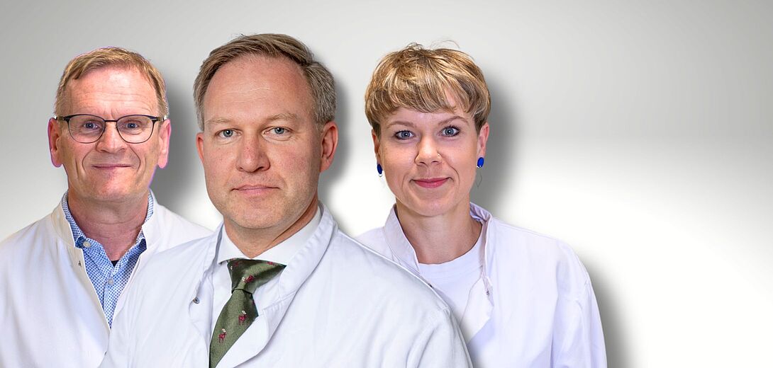 Die neue ärztliche Leitung der Fachkklinik für Neurologie des Epilepsiezentrums Kleinwachau: Dr. Peter Hopp, Professor Dr. Felix von Podewils, Susanne Rege