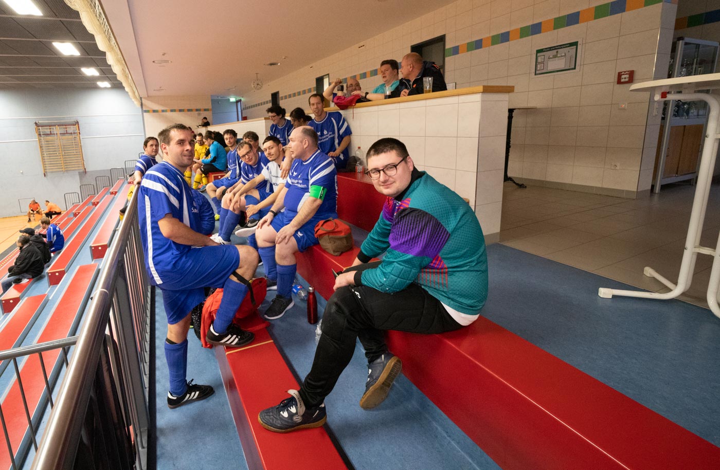 Inklusiver Fußball: Unified-Mannschaften aus Sachsen beim Hallencup des SV Liegau-Augustusbad. Hier: Unified Kleinwachau