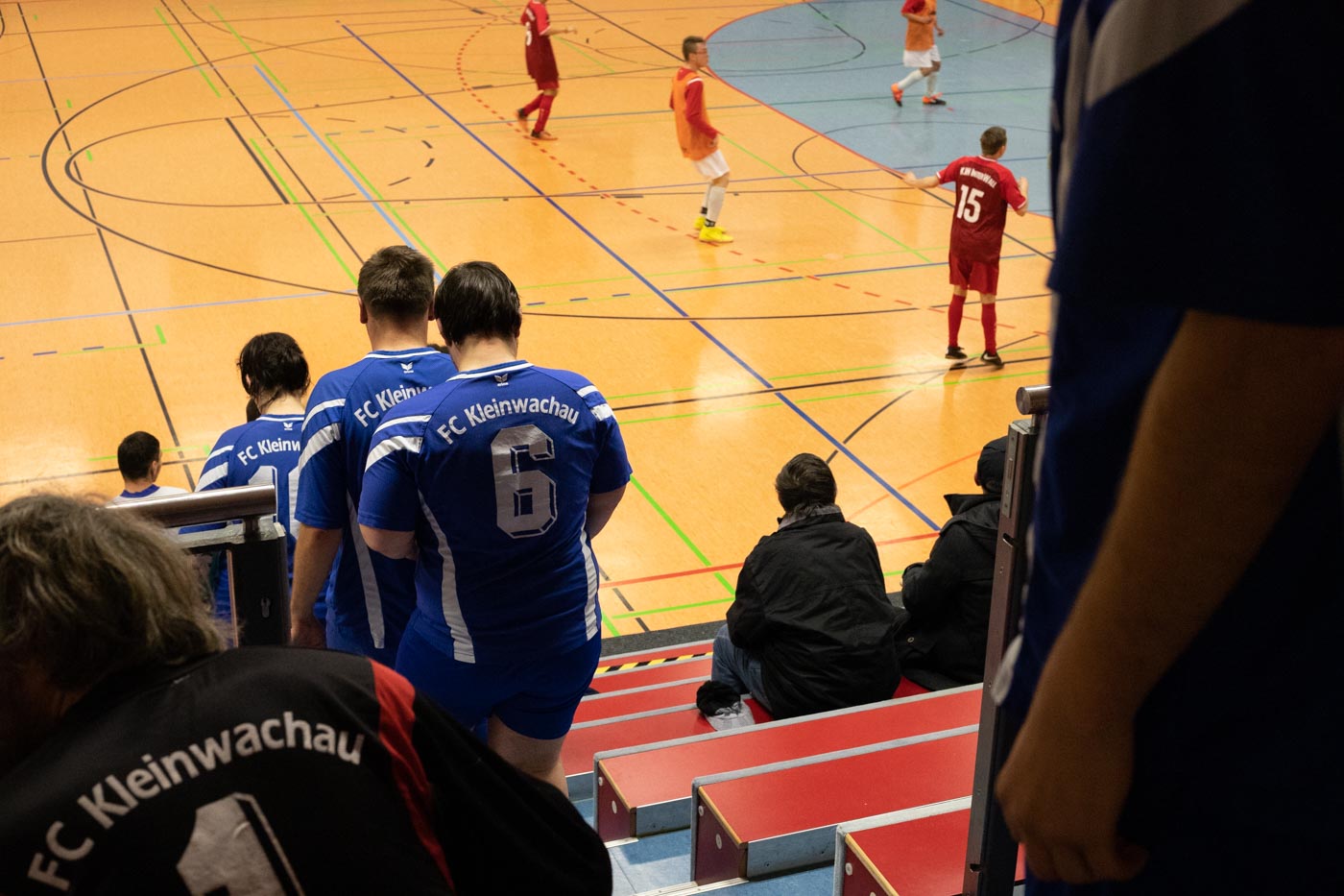 Inklusiver Fußball: Unified-Mannschaften aus Sachsen beim Hallencup des SV Liegau-Augustusbad. Hier: Unified Kleinwachau